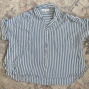 Madewell Striped Blue and White Shirt